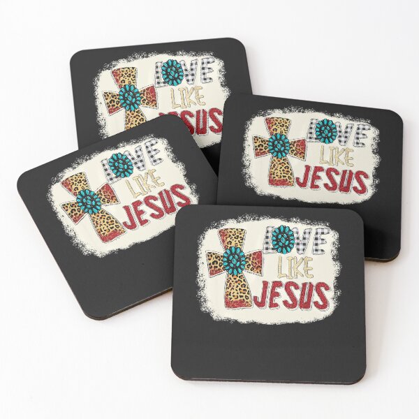 Item preview, Love Like Jesus Positive Catholic Preppy Flower Leopard designed and sold by TaraxDoolittle.