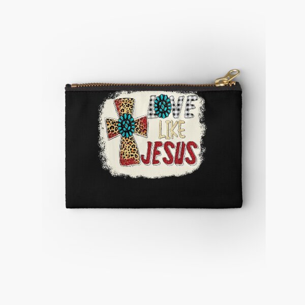 Item preview, Love Like Jesus Positive Catholic Preppy Flower Leopard designed and sold by TaraxDoolittle.