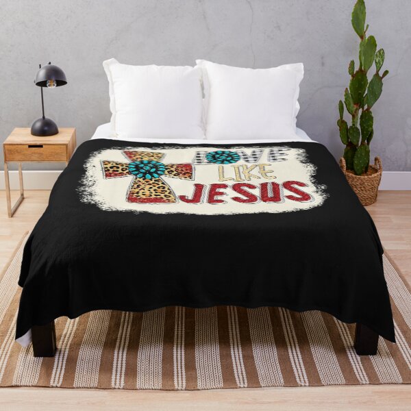 Item preview, Love Like Jesus Positive Catholic Preppy Flower Leopard designed and sold by TaraxDoolittle.