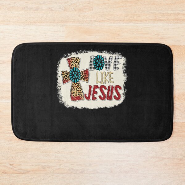 Item preview, Love Like Jesus Positive Catholic Preppy Flower Leopard designed and sold by TaraxDoolittle.