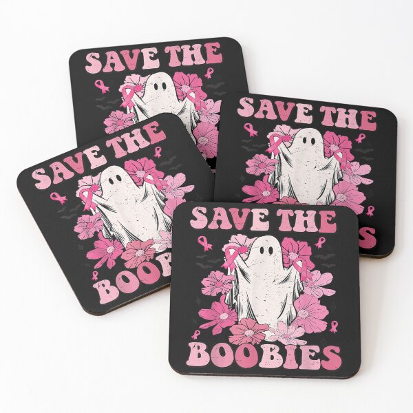 Item preview, Save The Boobies Pink Ghost Woman Breast Cancer Halloween designed and sold by Spencerhowar.
