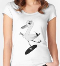 Seagull Skater Tailliertes Rundhals-Shirt