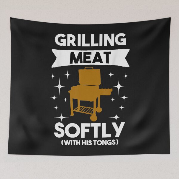 Item preview, Mens Grilling Meat Softly With His Tongs designed and sold by TaraxDoolittle.
