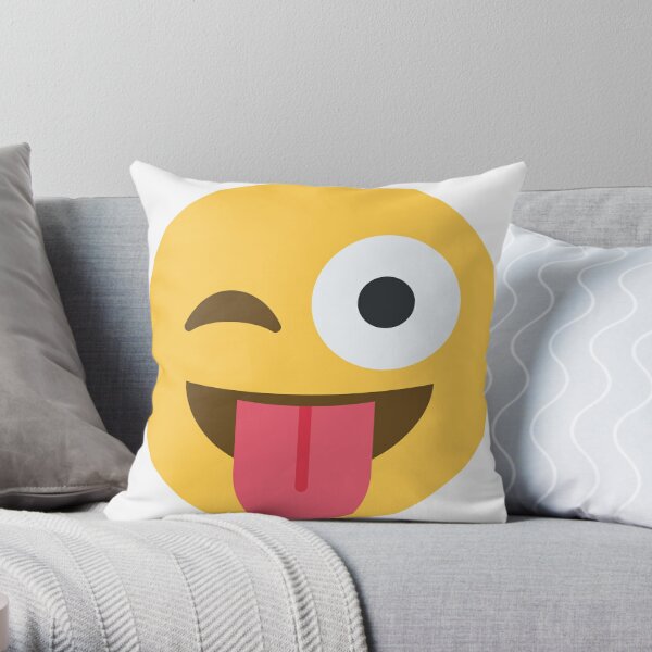 Emoji throw shop pillows