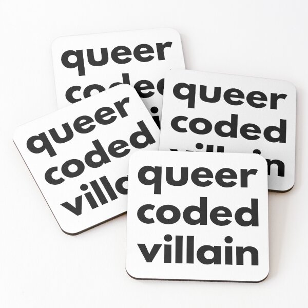 Item preview, Queer Coded Villain (black text) designed and sold by archer-en-ciel.