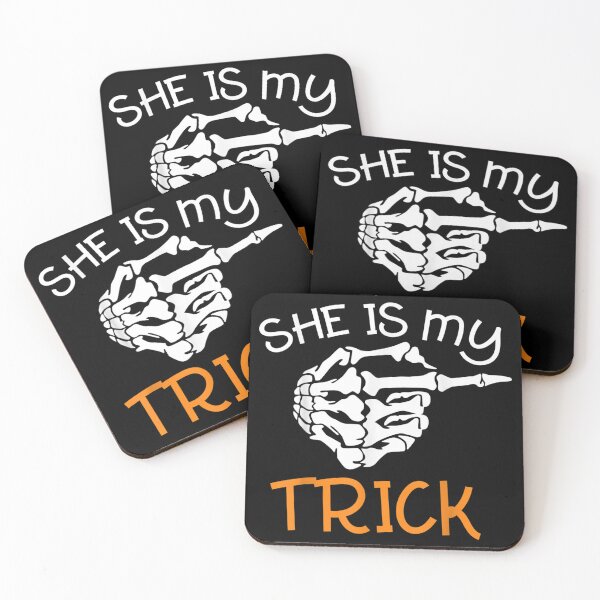 Item preview, She's My Trick Halloween Night Costume Skeleton Finger designed and sold by Spencerhowar.