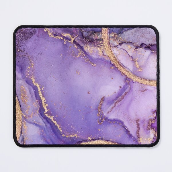Item preview, Purple Gold Ink Marble Texture Colorful Painting designed and sold by artsandsoul.
