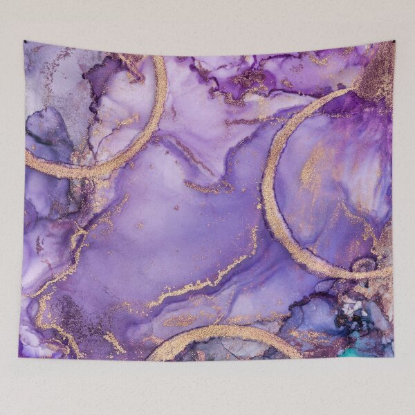 Item preview, Purple Gold Ink Marble Texture Colorful Painting designed and sold by artsandsoul.