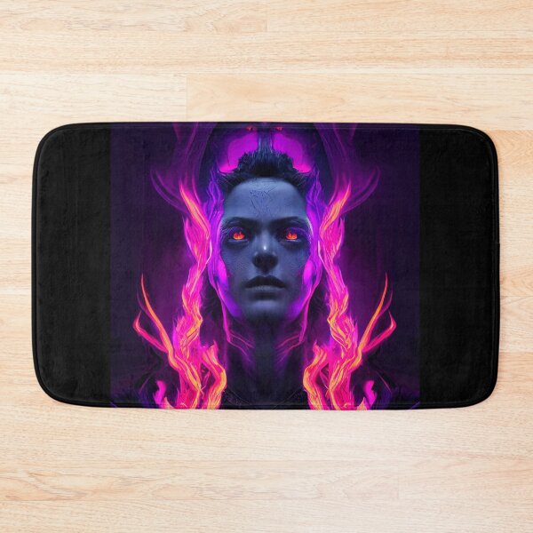 Item preview, Dark Witch in Purple Flames - best selling  designed and sold by Aditya Bhole.