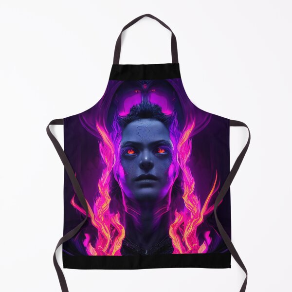 Item preview, Dark Witch in Purple Flames - best selling  designed and sold by Aditya Bhole.