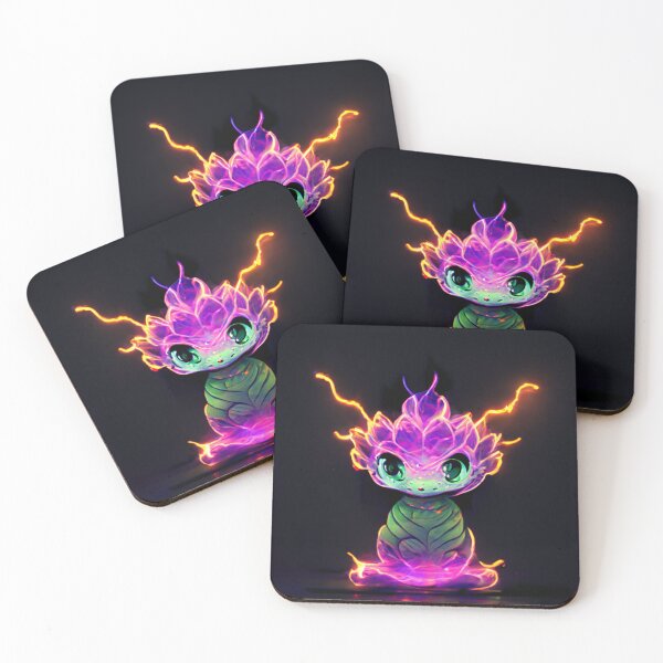 Item preview, Cute Neon Dragon - best selling  designed and sold by Aditya Bhole.