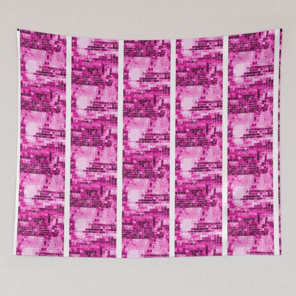 Item preview, 1970s Twinkle Pink Disco Ball Pattern    designed and sold by DreamDanis.
