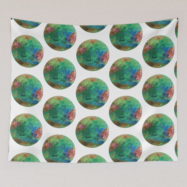Item preview, Copper disco ball colorful 70s retro aesthetics   designed and sold by DreamDanis.
