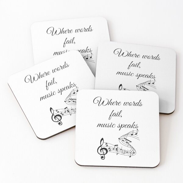 Item preview, Where words fail, music speaks designed and sold by Inspirely.
