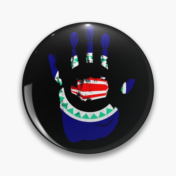 Item preview, Hand Autonomous Region of Bougainville Flag Palm designed and sold by rafaeltto.