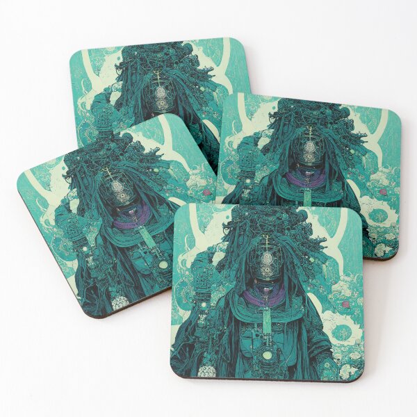 Artikelvorschau, Emerald Fantasy Pirate Samurai  Tecno Noir Cyber Punk Demon Hunter entworfen und verkauft von esotericorigins.