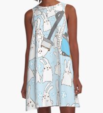 Staub Hasen A-Linien Kleid