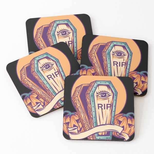 Item preview, Halloween Casket Illustration designed and sold by STR Graphs.