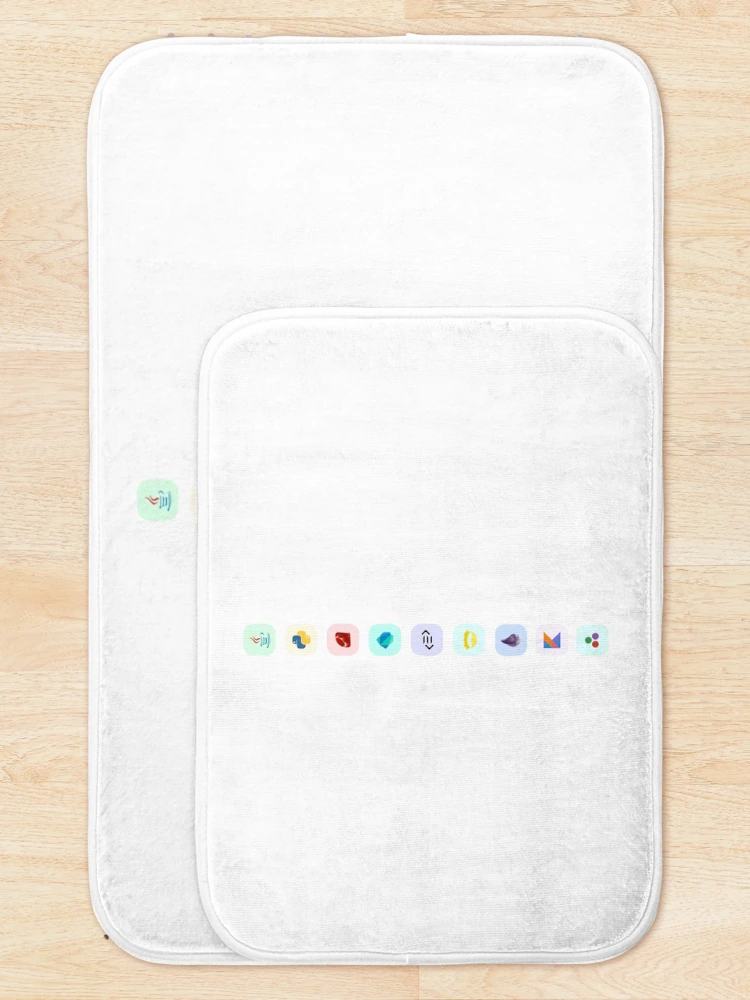 Thumbnail 5 of 6, Bath Mat, Purescript Nim Ruby Java Programming Collection designed and sold by PodiShawna.