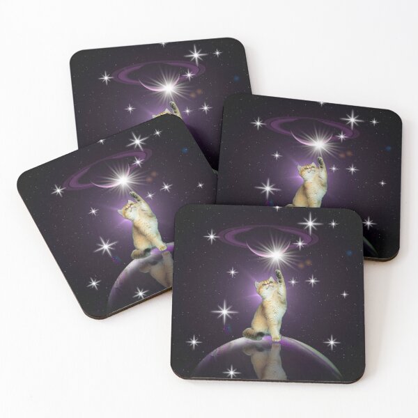 Item preview, Cosmic Kitty..A fantasy design of a cute cat playing with the stars in outer space designed and sold by ditzy-designs.