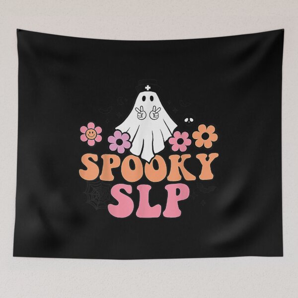 Item preview, Spooky SLP Speech Language Pathologist Ghost Halloween designed and sold by Spencerhowar.