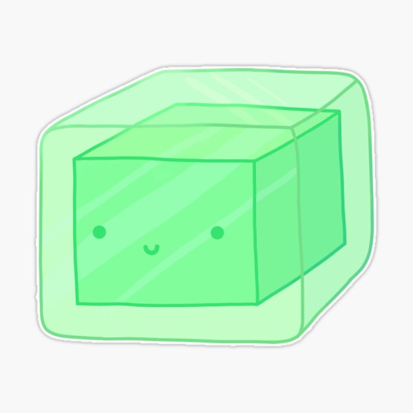 Cute Minecraft Slime Sticker for Sale by Vanthaera