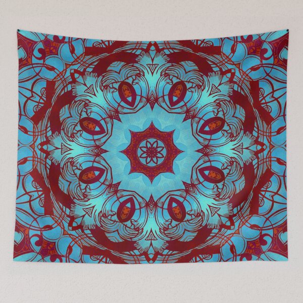 Item preview, mandala 6 blue red #mandala designed and sold by Lionmixart.