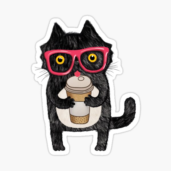 Item preview, Black Coffee Cat and Doodles designed and sold by kostolom3000.