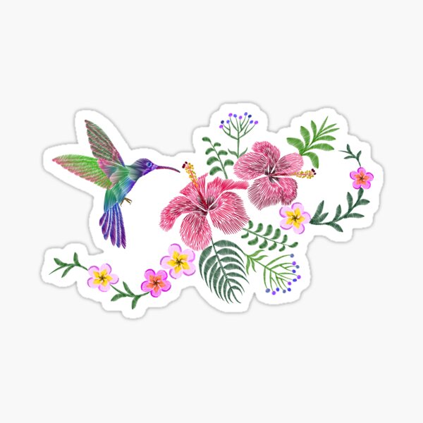 Item preview, Hawaii Embroidery flower designed and sold by LuckyStep.