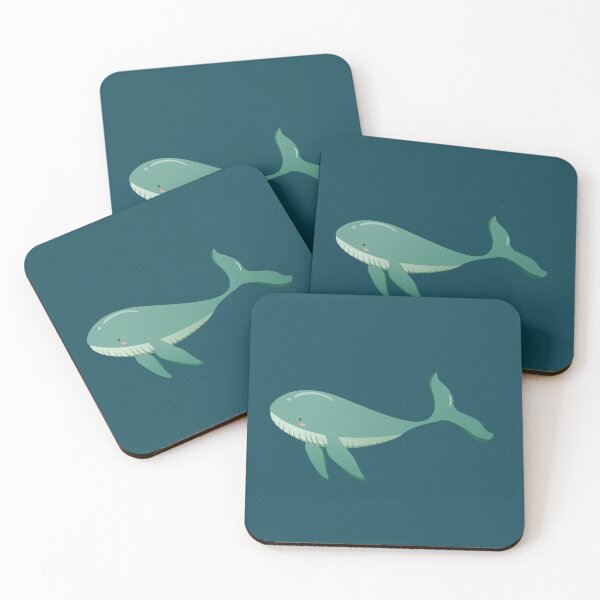 Item preview, Cute Green Grey Whale  designed and sold by arvianadesign.