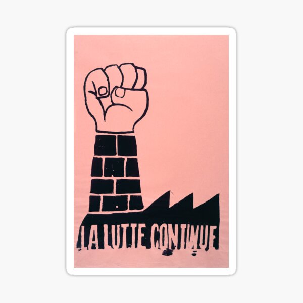 Item preview, La Lutte Continue - French vintage poster designed and sold by DejaVuStudio.