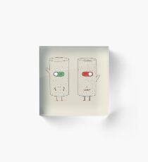log on and log off Acrylic Block