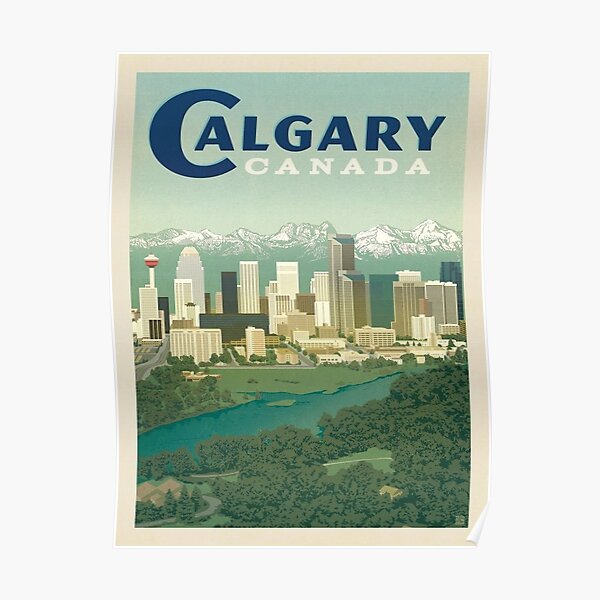 "Calgary, Canada Vintage Travel Poster" Poster for Sale by Travel