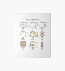 Toilet paper types Art Board