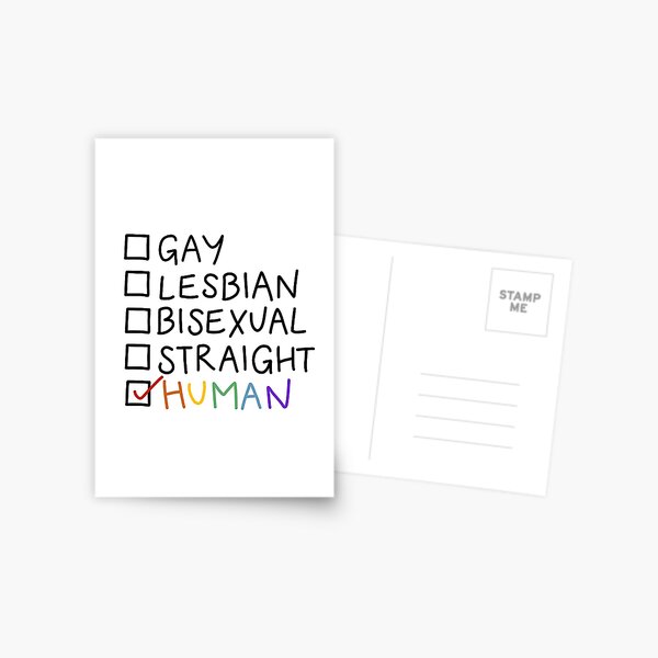 ' H U M A N ' Lettering Postcard