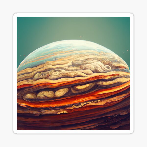 Jupiter on Canvas 2 Sticker