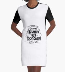 Popcorn Graphic T-Shirt Dress