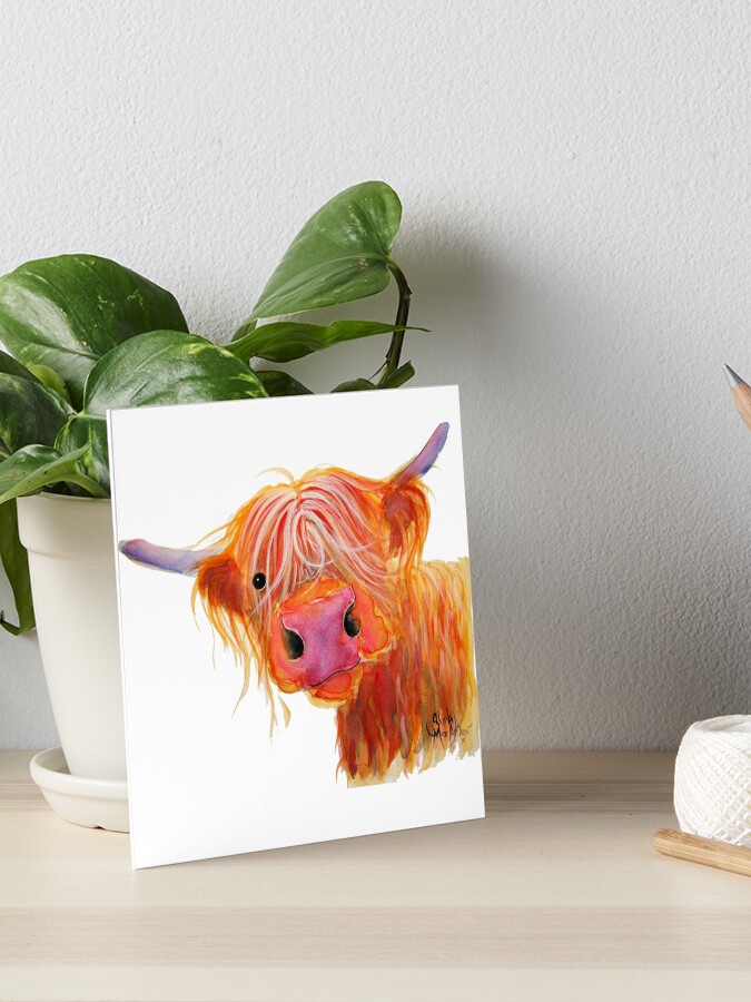 HIGHLAND COW PRINTS of Original SCOTTISH Painting ' ANGUS ' by SHIRLEY MACARTHUR 