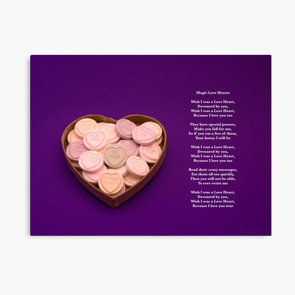 Sweet Poems With Pictures Magic Love Hearts Poster By Alanorgan Redbubble