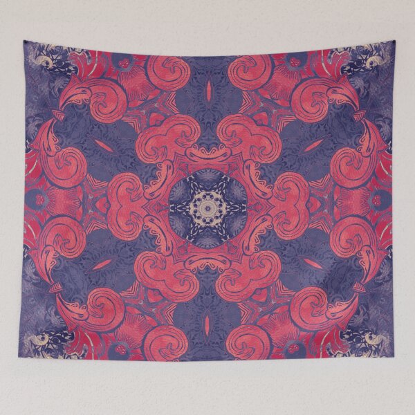 Item preview, mandala 8 red blue #mandala designed and sold by Lionmixart.