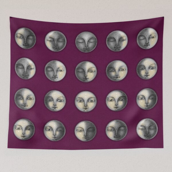 Item preview, moon phases on dark purple designed and sold by nuanz.