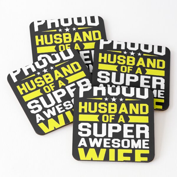 Item preview, Proud Husband of a super awsome wife designed and sold by Puppy Paws.