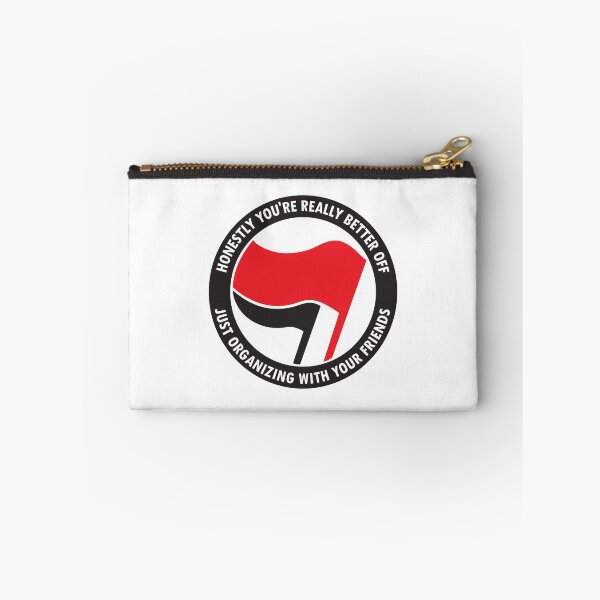 Item preview, Antifa Circle - "Honestly You're Really Better Off Just Organizing with Your Friends" designed and sold by tarotandvacuums.