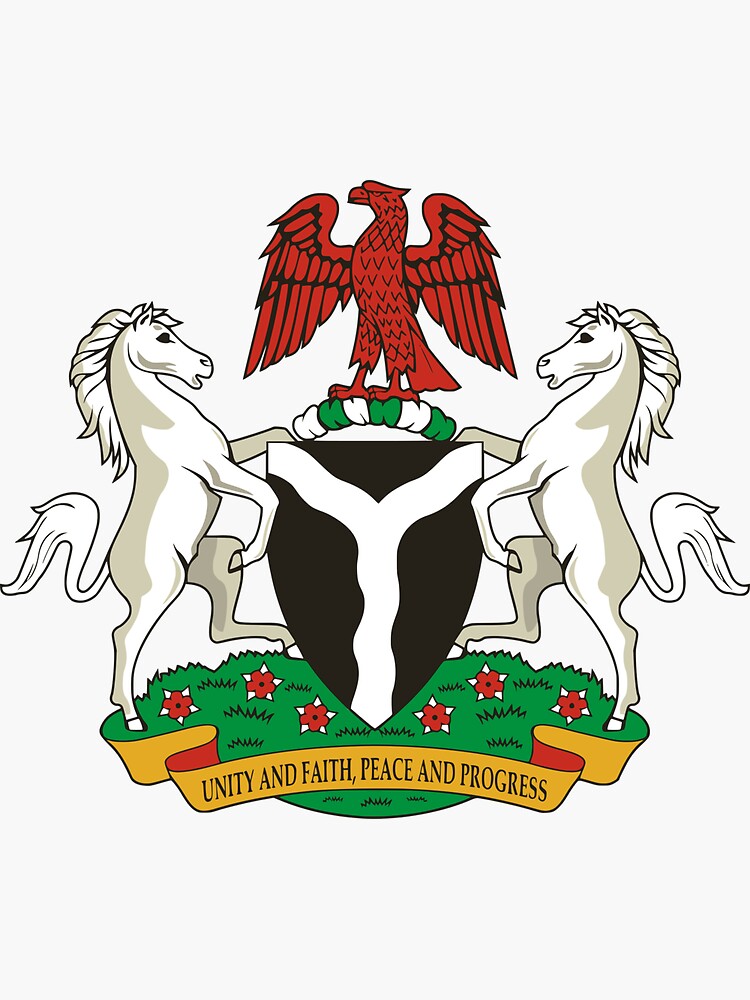 nigeria-coat-of-arms-sticker-for-sale-by-zhirobas-redbubble