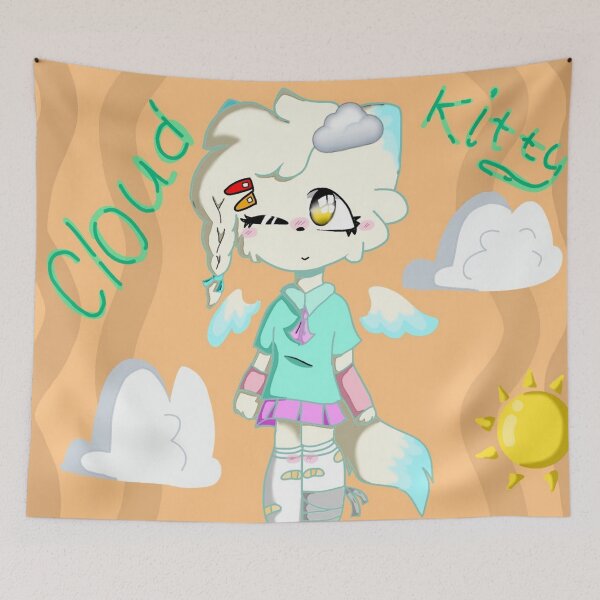 Item preview, Cloud Kitty anime drawing designed and sold by Aizhan896.