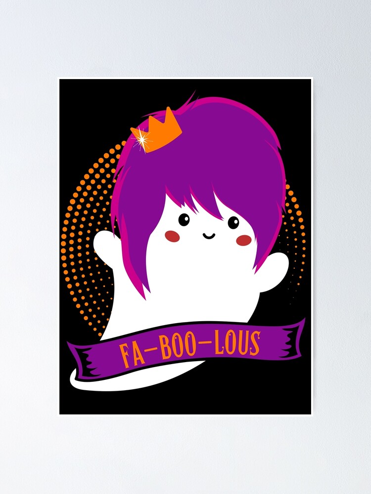 "Fa-BOO-lous Ghost" Poster For Sale By Adlibmaria | Redbubble