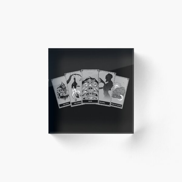 "Phasmophobia Tarot Cards" Acrylic Block for Sale by NovocainArt