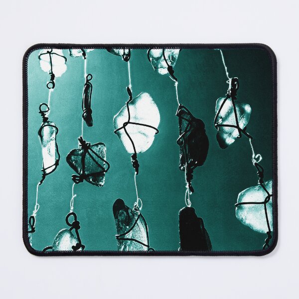 Item preview, Sea Glass Suncatcher (Photo) Beachy Décor Hanging Sunlit Sea Glass Pieces on Dark Coastal Teal Background designed and sold by Beachy.