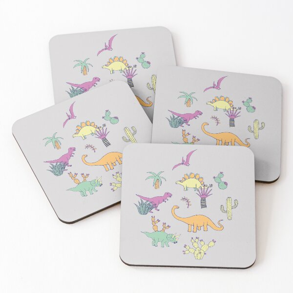 Item preview, Dinosaur Desert - peach, mint and navy - fun pattern by Cecca Designs designed and sold by Cecca-Designs.