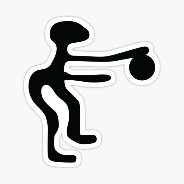 Funny stickman with gun Sticker for Sale by Mr SS